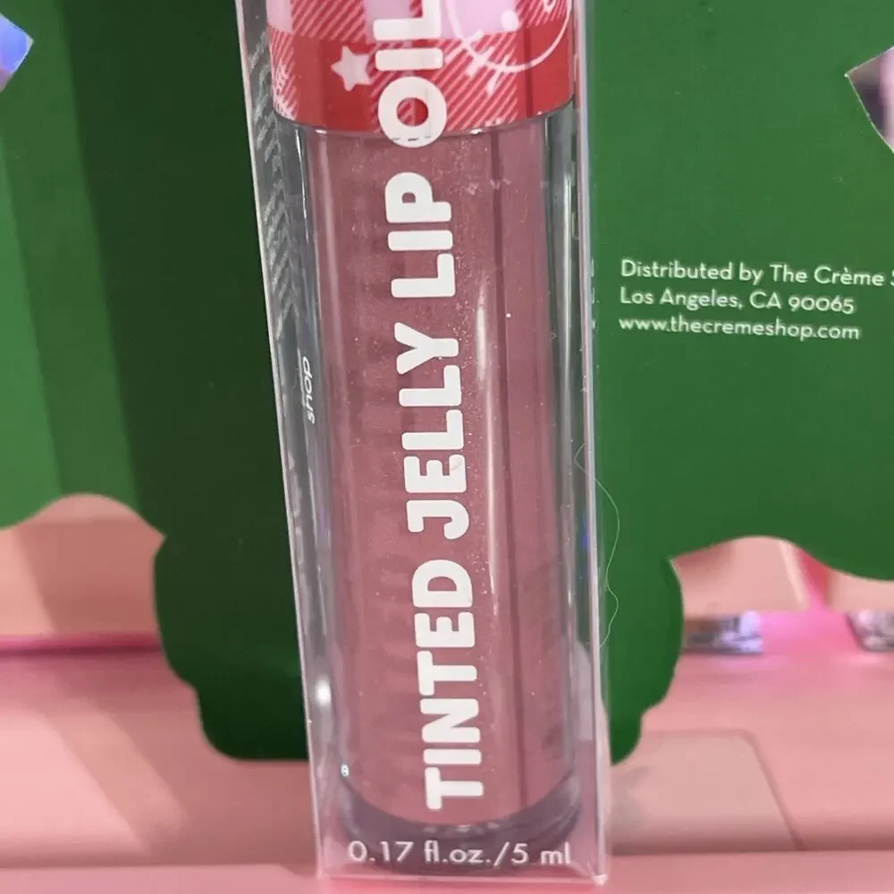 The Creme Shop Hello Kitty Christmas Lip Oil Tinted Jelly Crystal Rose Sanrio
